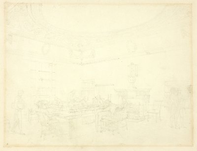 Tanulmány a Board of Trade számára, a Microcosm of Londontól alkotó: Augustus Charles Pugin