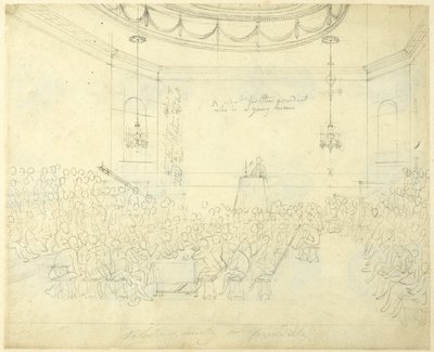 Tanulmány a Piccadilly-i Vitaközösség számára, London mikrokozmoszából alkotó: Augustus Charles Pugin