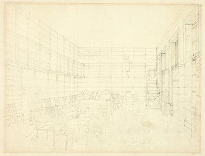 Tanulmány a Royal Institution, Albemarle Street, Microcosm of London alkotó: Augustus Charles Pugin