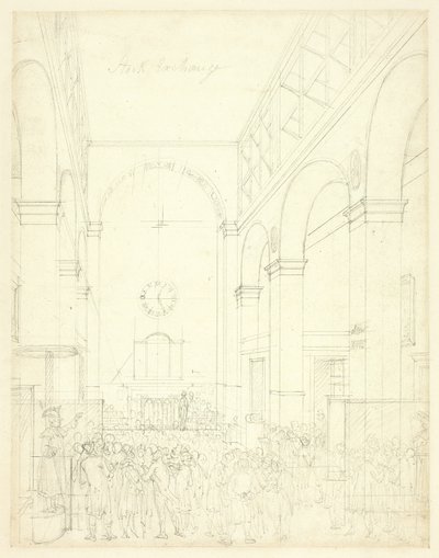 Tanulmány a tőzsdére, a londoni Microcosmtól alkotó: Augustus Charles Pugin