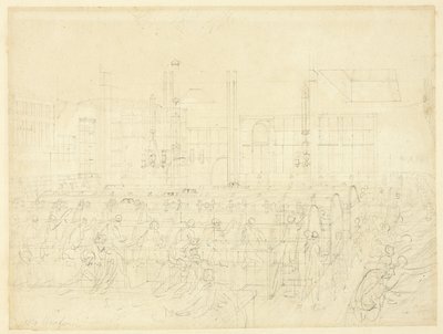 Tanulmány a The Post Office számára, a londoni Microcosmtól alkotó: Augustus Charles Pugin