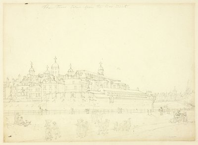 Tanulmány a toronyhoz, a New Mintből, a londoni Microcosmból alkotó: Augustus Charles Pugin