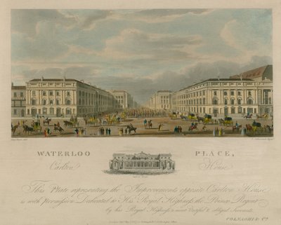 Waterloo Place, Carlton House, London alkotó: Augustus Charles Pugin