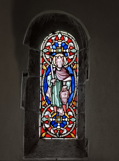 Dávid Góliát fejével, 1849 (festett üveg) alkotó: Augustus Welby Northmore Pugin