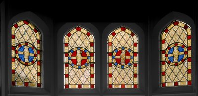 Könyvtári ablak, 1844 körül (ólomüveg) alkotó: Augustus Welby Northmore Pugin