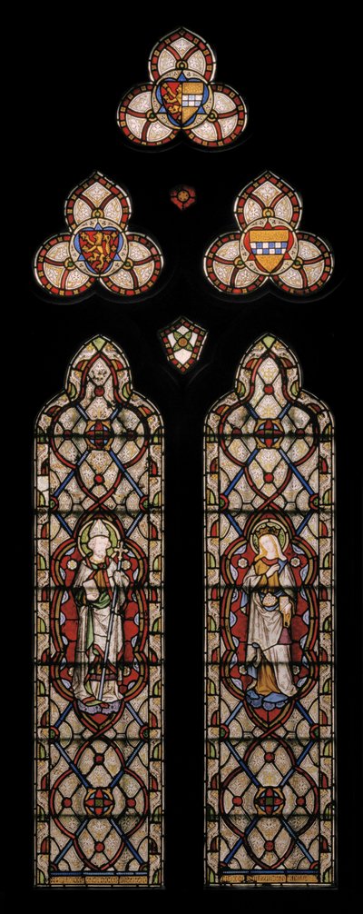 Beverley Szent János és Magyar Szent Erzsébet, 1849 (ólomüveg) alkotó: Augustus Welby Northmore Pugin