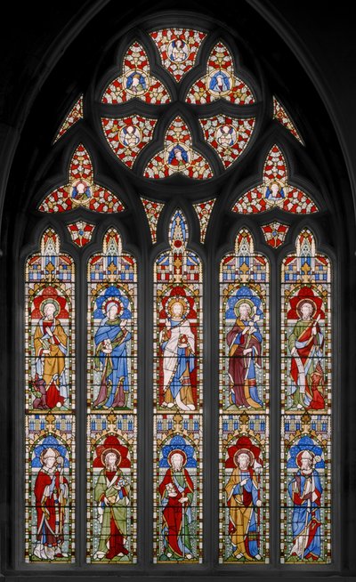 Nyugati ablak (ólomüveg) alkotó: Augustus Welby Northmore Pugin