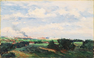 Kilátás Madridra a Plantío de los Infantes-ból vagy Madrid az El Pardóból alkotó: Aureliano de Beruete