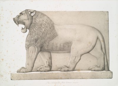 Kolosszális oroszlán a nimroudi nagy bejáratból [Calah], 1853 alkotó: Austen Henry Layard