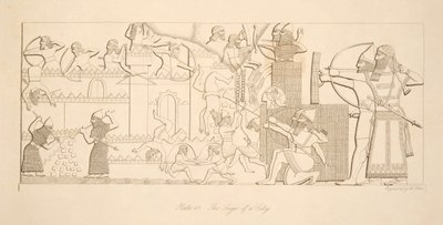 Egy város ostroma, Ninive emlékműveiből, kocsma. 1849 alkotó: Austen Henry Layard