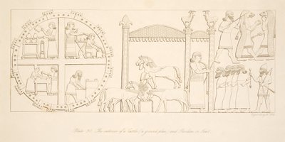 A kastély belseje (alaprajz) és pavilon vagy sátor, Ninive emlékműveiből, kocsma. 1849 alkotó: Austen Henry Layard