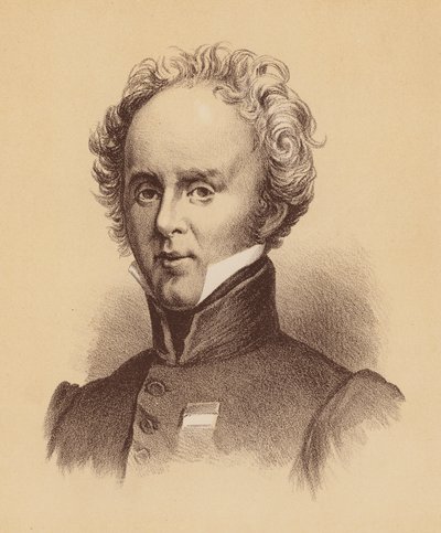 Sir Richard Bourke altábornagy, Új-Dél-Wales nyolcadik kormányzója (színes litográfia) alkotó: Australian School