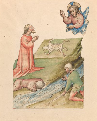 Gideon és a gyapjú, Gideon seregének válogatásával alkotó: Austrian 15th Century