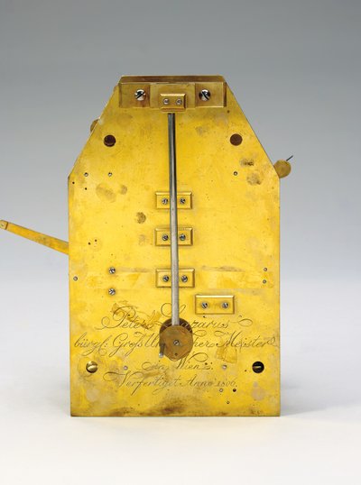 Egy hónapos bodenstanduhr az idő egyenletével és a teljes naptárral, 1806 alkotó: Austrian School