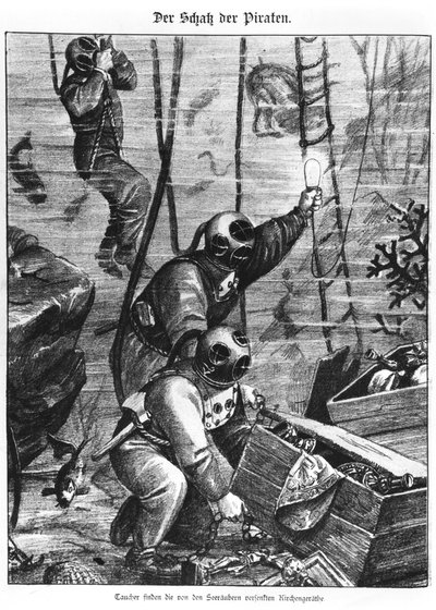 Búvárok kalózkincsre bukkantak, 1897 alkotó: Austrian School