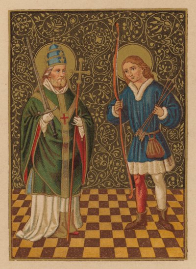 S Fabian és Sebastian (chromolith) alkotó: Austrian School