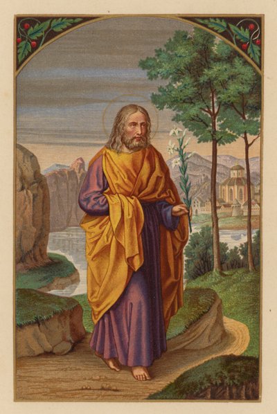 Szent József, az Egyház védőszentje (kromolit) alkotó: Austrian School