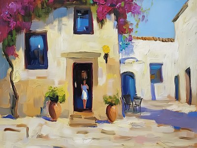 A Bougainvillea Village bejárata alkotó: Avanesova Elena