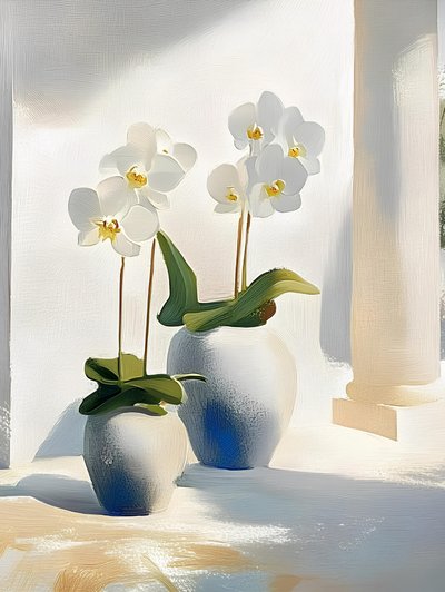 Elegáns fehér orchideák alkotó: Avanesova Elena