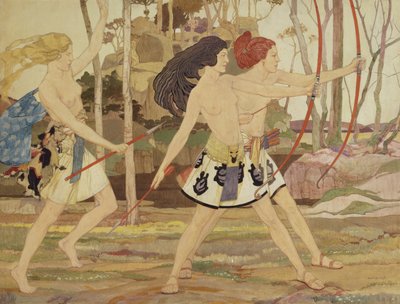 Amazonok (akvarell és tempera papíron) alkotó: Averil Mary Burleigh