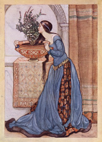 John Keats: Isabella, Or, The Pot Of Basil (színes litó) alkotó: Averil Mary Burleigh
