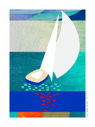 A „Serenity” nevű modern vitorlás alkotó: Awol Art Alex