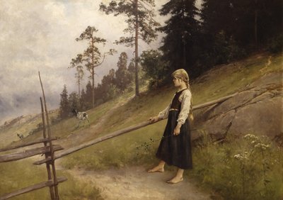 Dairymaid (olaj, vászon) alkotó: Axel Hjalmar Ender