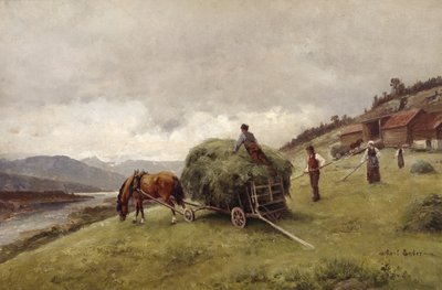 Hajtás széna (olaj, vászon) alkotó: Axel Hjalmar Ender