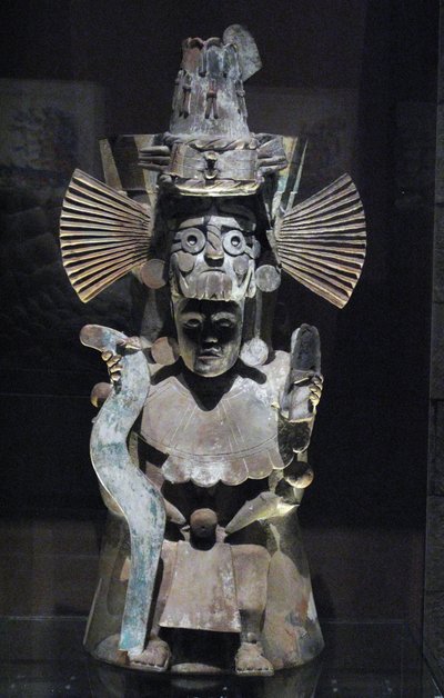 Füstölő Tlaloc isten alakjában, Tlahuac, késő posztklasszikus időszak, 1500 körül alkotó: Aztec