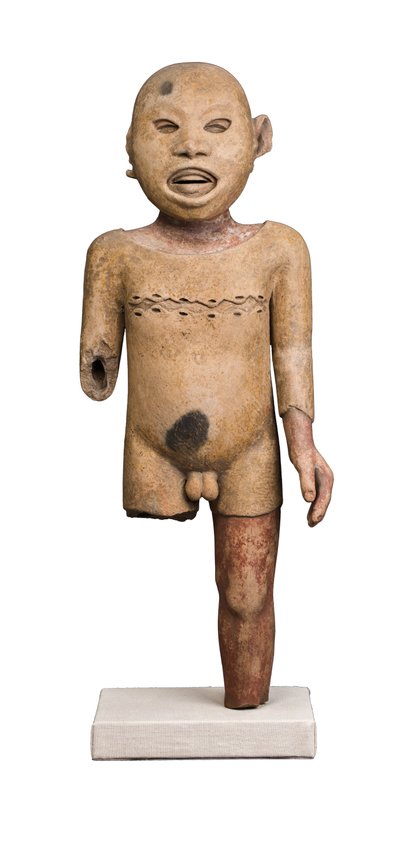 Xipe Totec istenség rituális megszemélyesítője, valószínűleg Veracruz központja, 1450/1500 alkotó: Aztec