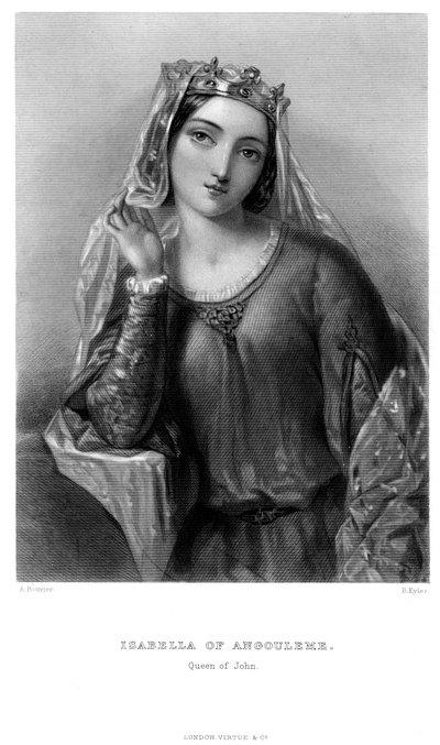Angouleme-i Izabella 1187-1246, János király hitvese. alkotó: B. Eyles