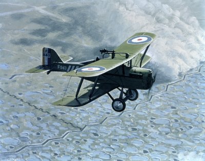 Royal Aircraft Factory SE5, együléses Vickers és Lewis fegyverrel, Hispano-Suiza motorral alkotó: B. Withams
