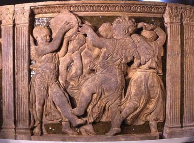 III. sz. restaurálás utáni tábla a Prato-székesegyház külső szószékéről alkotó: B. di Donatello and Michelozzo