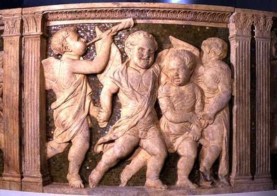 VI. sz. restaurálás utáni tábla a Prato-székesegyház külső szószékéről alkotó: B. di Donatello and Michelozzo