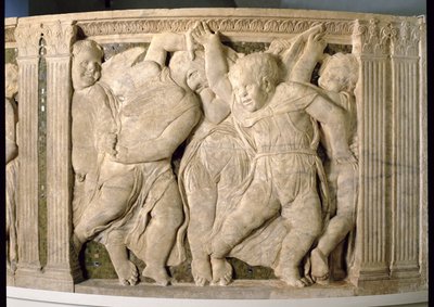 VII. sz. restaurálás utáni tábla a Prato-székesegyház külső szószékéről alkotó: B. di Donatello and Michelozzo