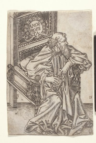 Amos, a prófétákból, 1475 körül (metszet) alkotó: Baccio Baldini