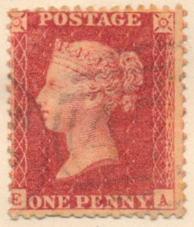 A Penny Red postai bélyeg, 1841 alkotó: Bacon and Co Perkins