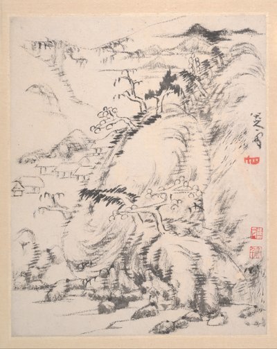 Tájkép album, 1699-ben. alkotó: Bada Shanren