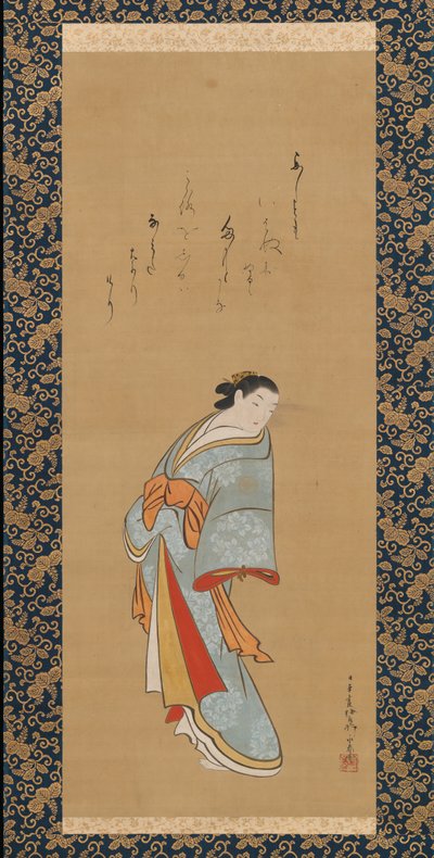 Álló udvarhölgy, valószínűleg 1720-as évek. alkotó: Baioken Eishun
