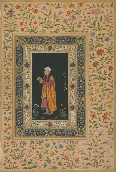 Itimad Al-dawla, Mogul dinasztia portréja (átlátszatlan akvarell és arany papíron) alkotó: Balchand (attr. to)