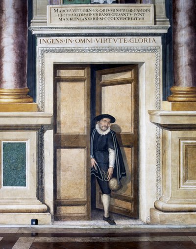 Álajtó (XVI. század), Baldassare Croce (1558-1628), freskó, Regal Room déli fala, Városháza, Róma, Lazio, Olaszország alkotó: Baldassare Croce