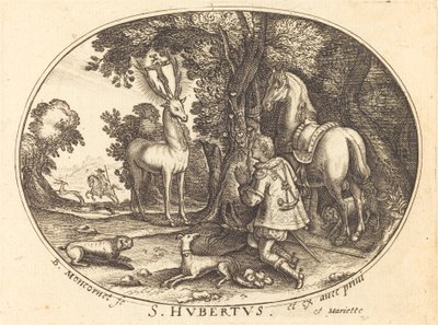 Szent Hubert látomása alkotó: Balthasar Moncornet