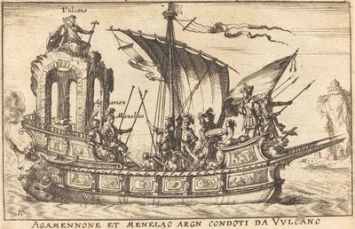 Agamemnon és Menelaosz Vulcannal házasodtak össze alkotó: Balthasar Moncornet after Remigio Cantagallina