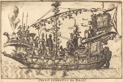 Orpheusz Bacchus vezetésével alkotó: Balthasar Moncornet after Remigio Cantagallina