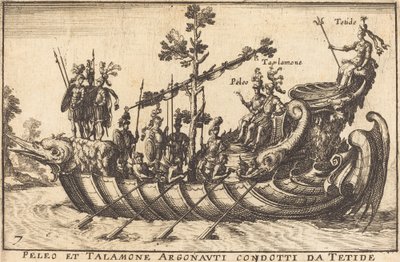 Peleus és Talamone argonauták Tethys vezetésével alkotó: Balthasar Moncornet after Remigio Cantagallina