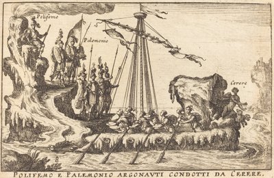 Polyphemus és Palemonio Argonauti Ceres vezetésével alkotó: Balthasar Moncornet after Remigio Cantagallina