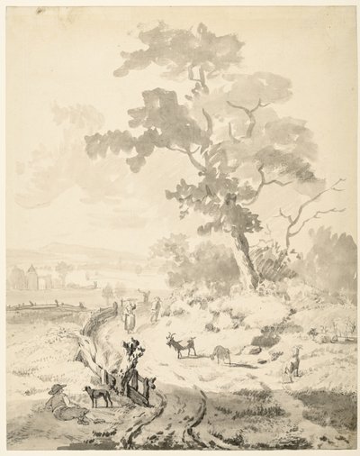 Táj nagy fával alkotó: Balthasar Paul Ommeganck