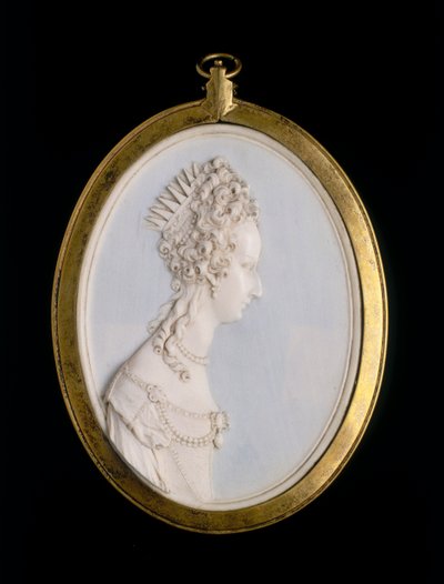 Elefántcsont medál Bajor Violante portréjával alkotó: Balthasar Permoser