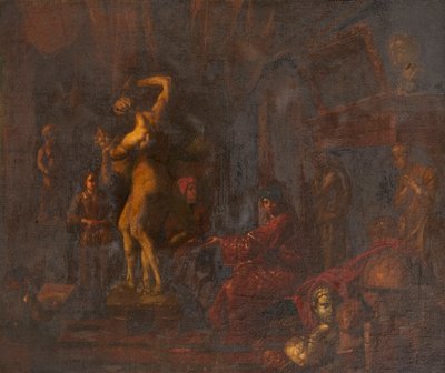 A Művész Stúdiójában (olaj, vászon) alkotó: Balthasar van den (attr.to) Bossche