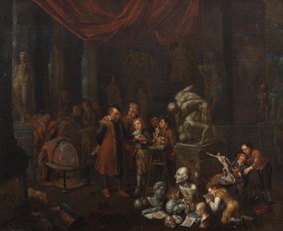 A szobrász műterme alkotó: Balthasar van den Bossche